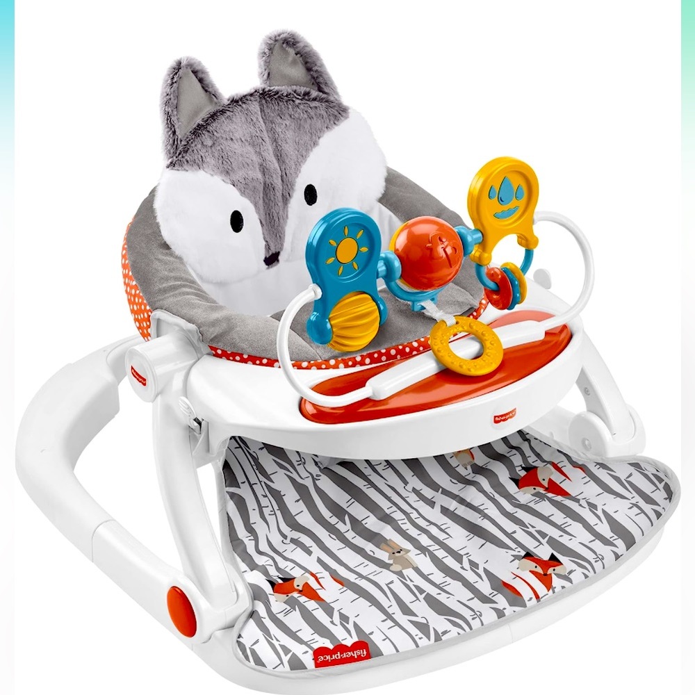 NEW Fisher-Price Portable Premium Sit-Me-Up Floor Seat w/ Snack Tray & Toy Bar